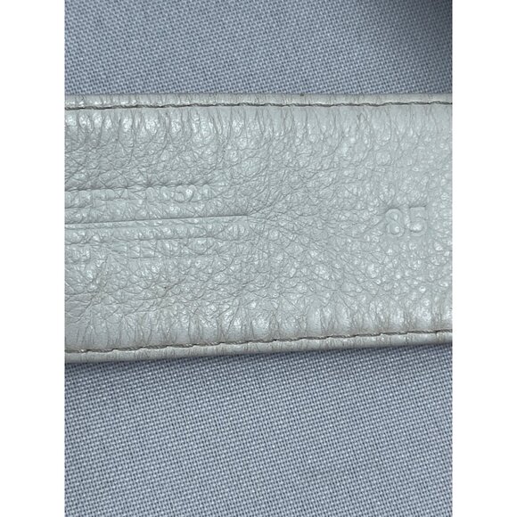 Authentic Dolce & Gabbana Blush Pink Silvertone Leather Belt Italy Size 85/34” - Picture 10 of 12